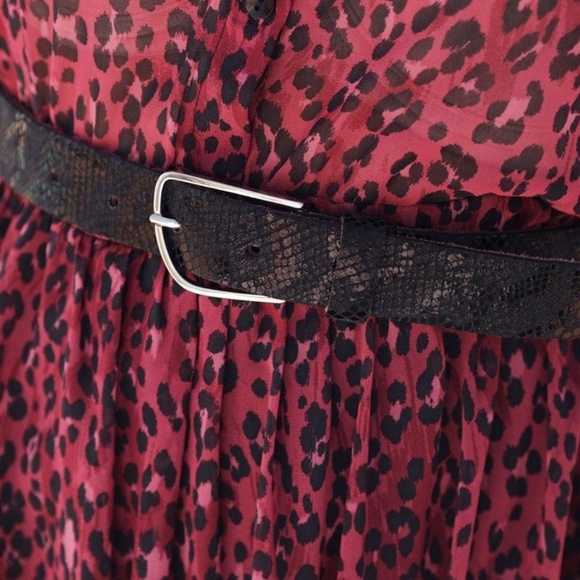 Amsterdam Heritage Luxe Belt Carli Black Itailian Leather Snake Print Belt main image 5